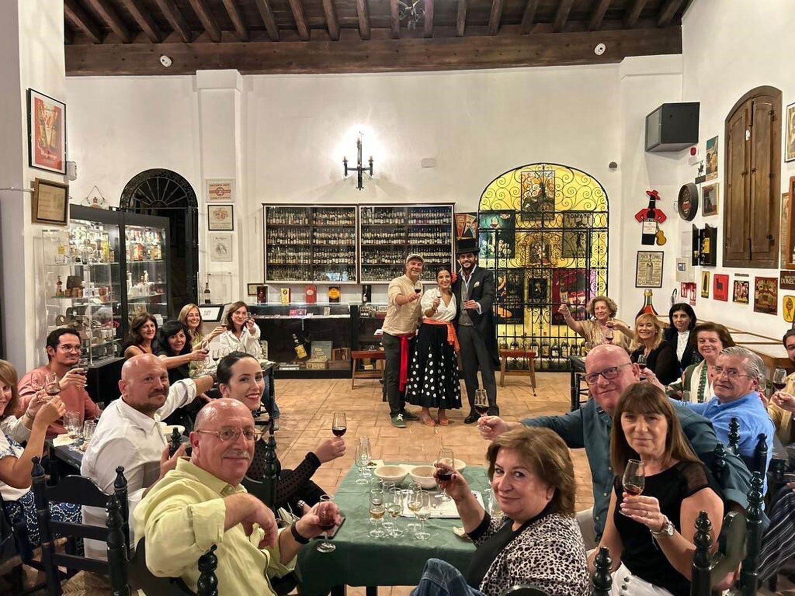 Imagen de la cata teatralizada en la Galería del Jerez