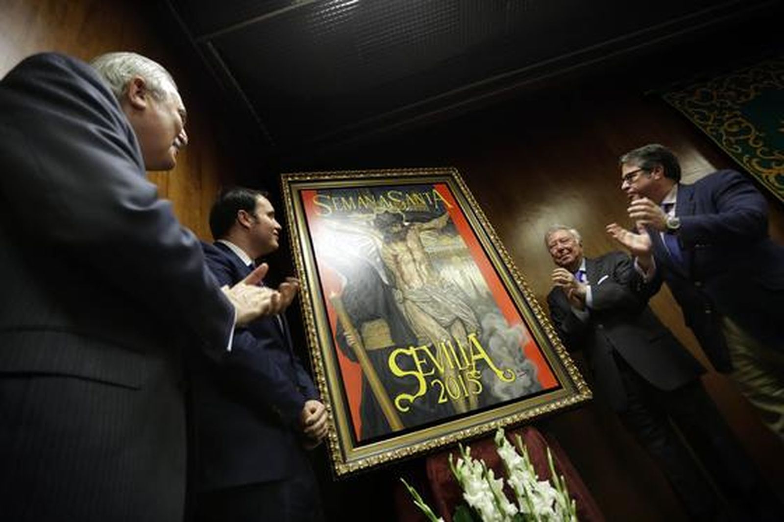 Una pintura del malagueño Raúl Berzosa, cartel de la Semana Santa de Sevilla