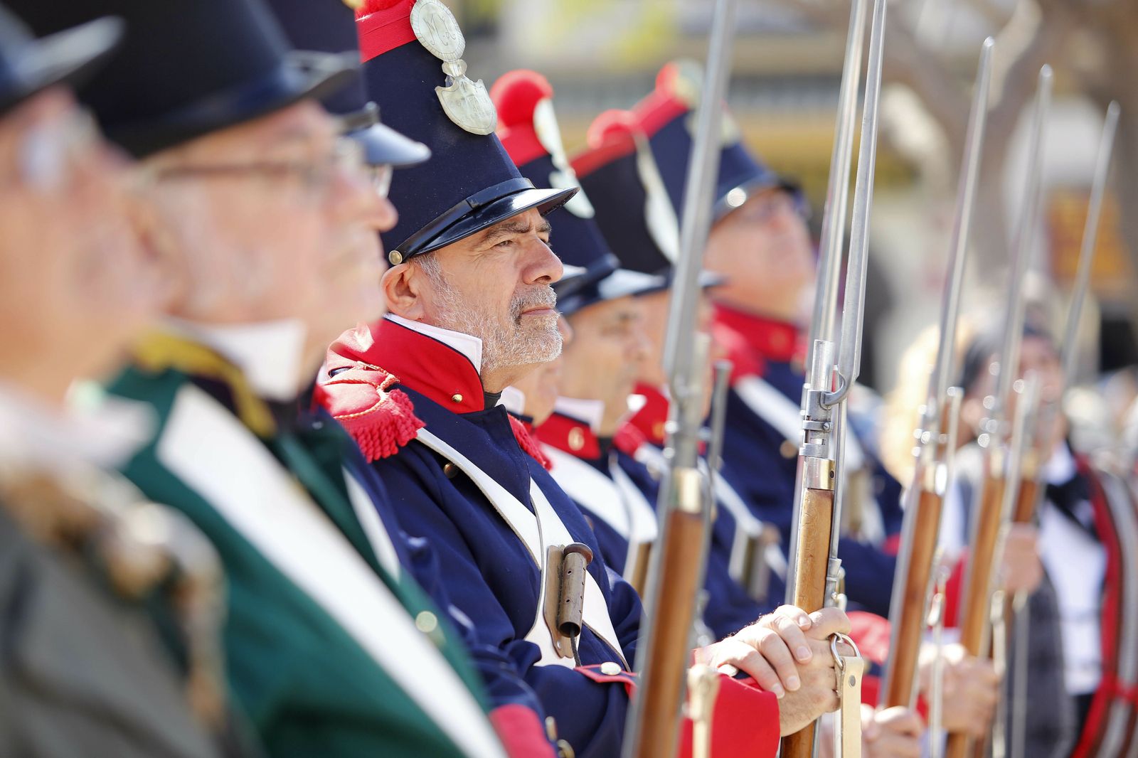 La recreación histórica de la entrada del héroe liberal Rafael de Riego en Málaga