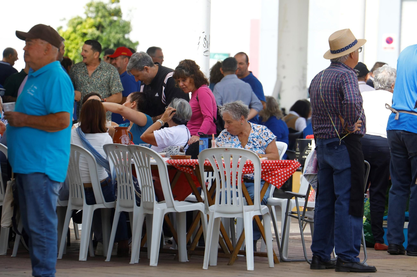 Las peñas celebran su tradicional perol en las Setas, en imágenes