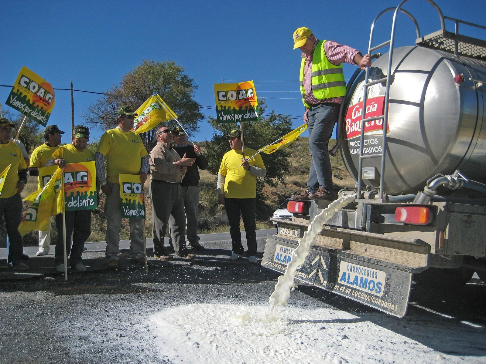 Imagen de una protesta anterior de los ganaderos.