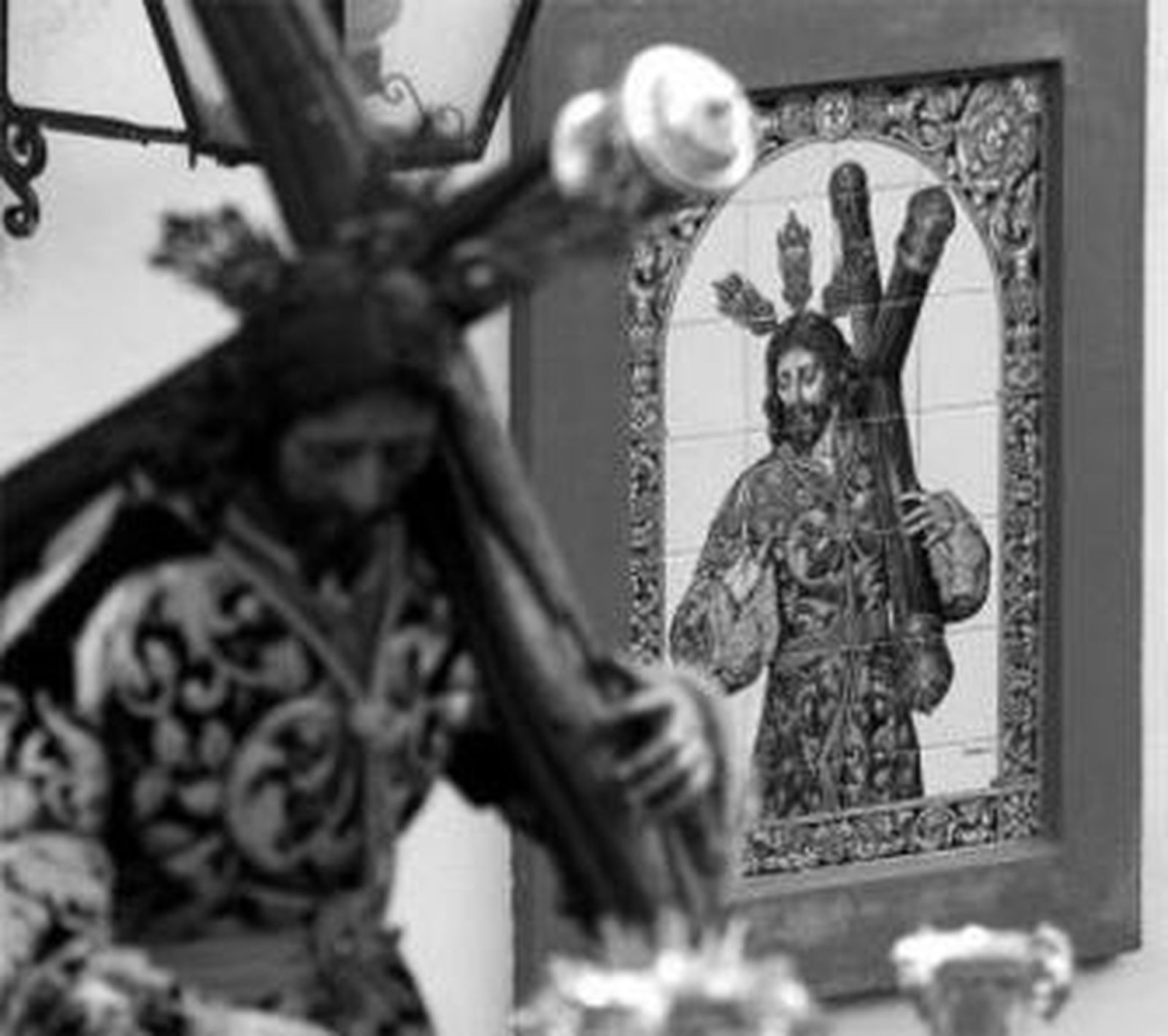 La Virgen de la Trinidad, a su salida del templo de San Juan y Todos los Santos.