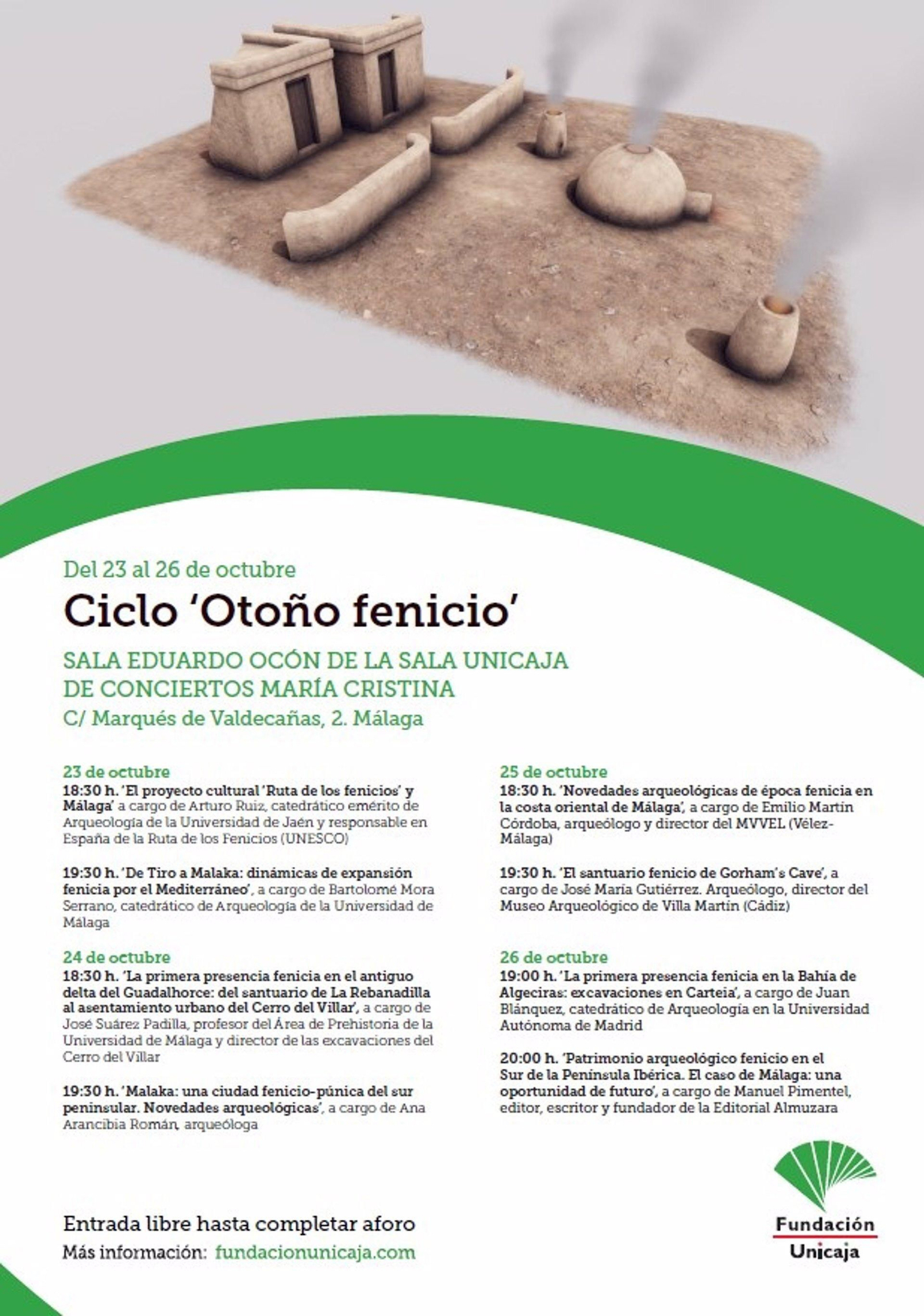 Fundación Unicaja organiza el ciclo de conferencias 'Otoño Fenicio' con expertos en arqueología Fundación Unicaja organiza el ciclo de conferencias 'Otoño Fenicio' con expertos en arqueología