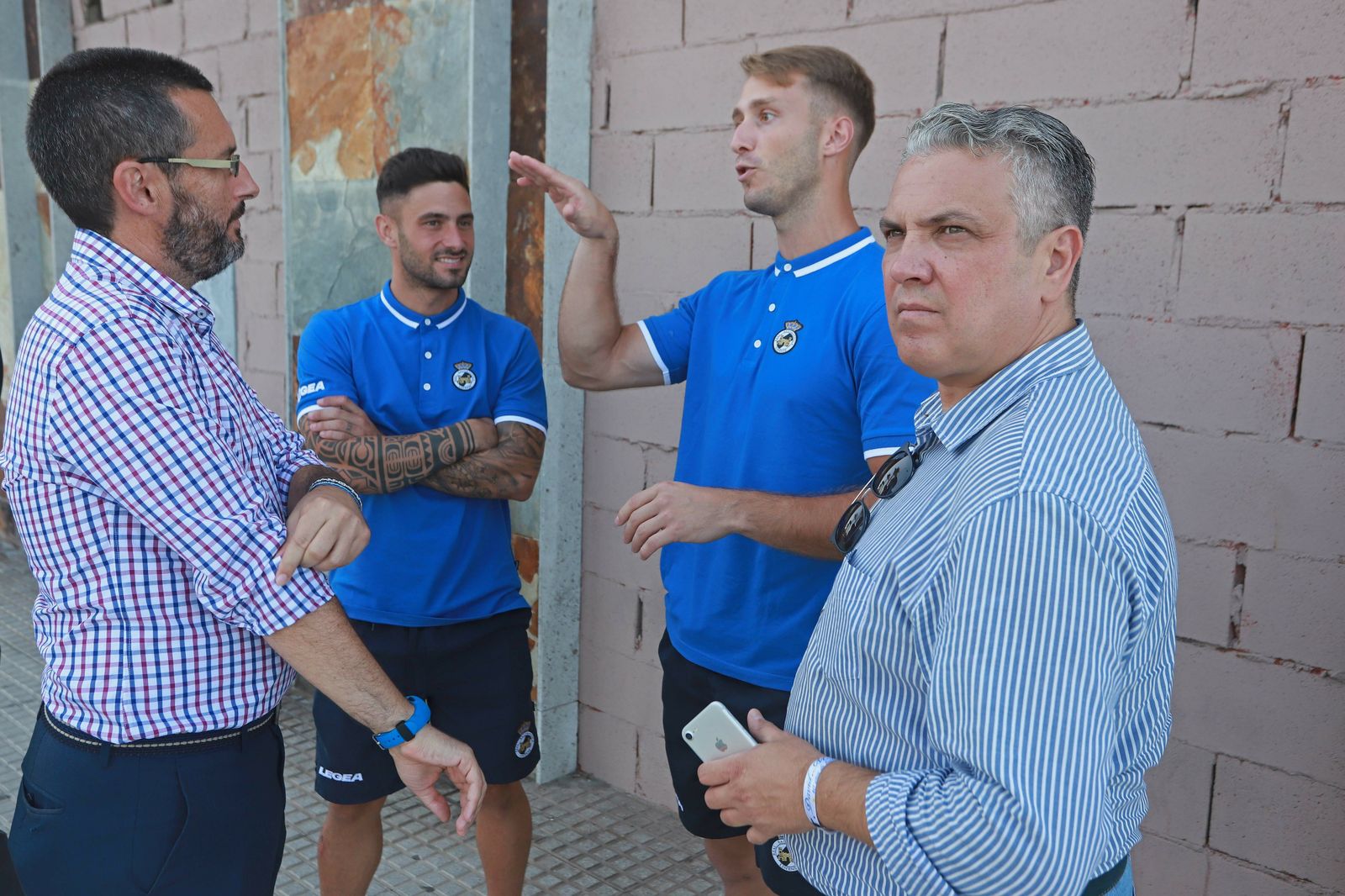 Igor Martínez, de frete, con Juan Franco, Javi Montoya y Javier Baglietto en un reciente acto