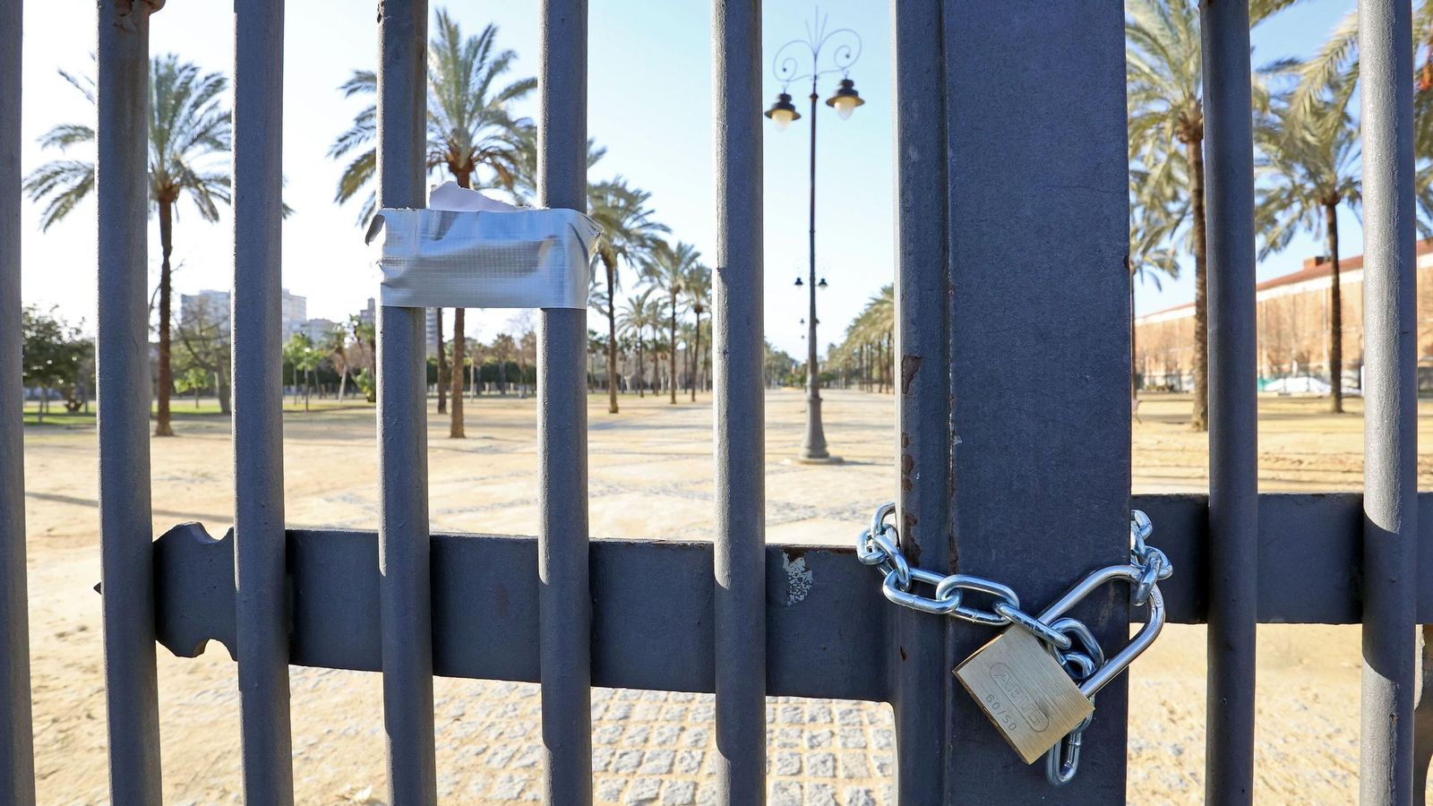 Parque González Hontoria cerrado.