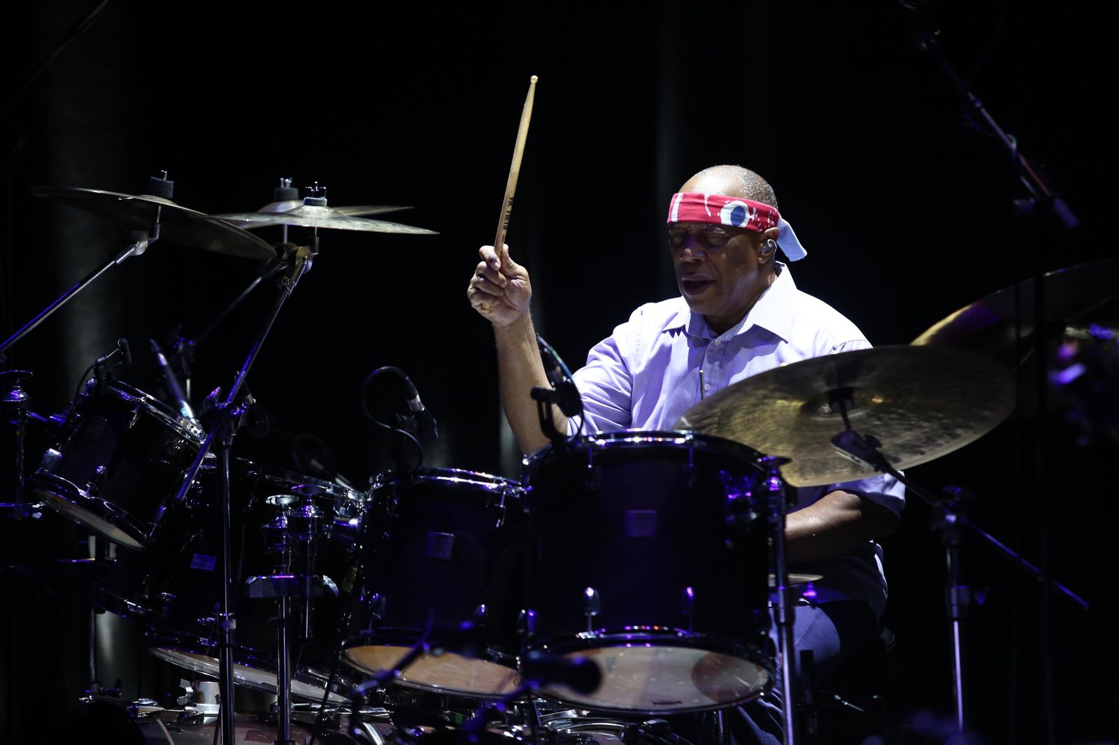 Billy Cobham, durante su concierto en el Teatro Cervantes.