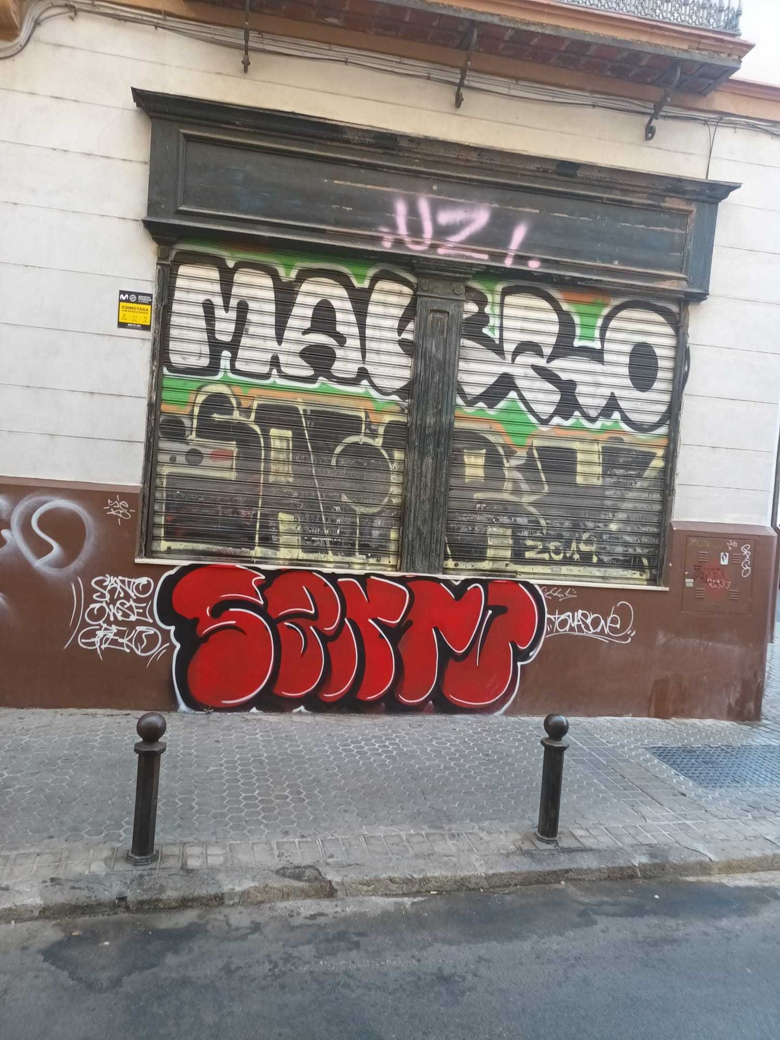 Una pintada en la zona de San Leandro.