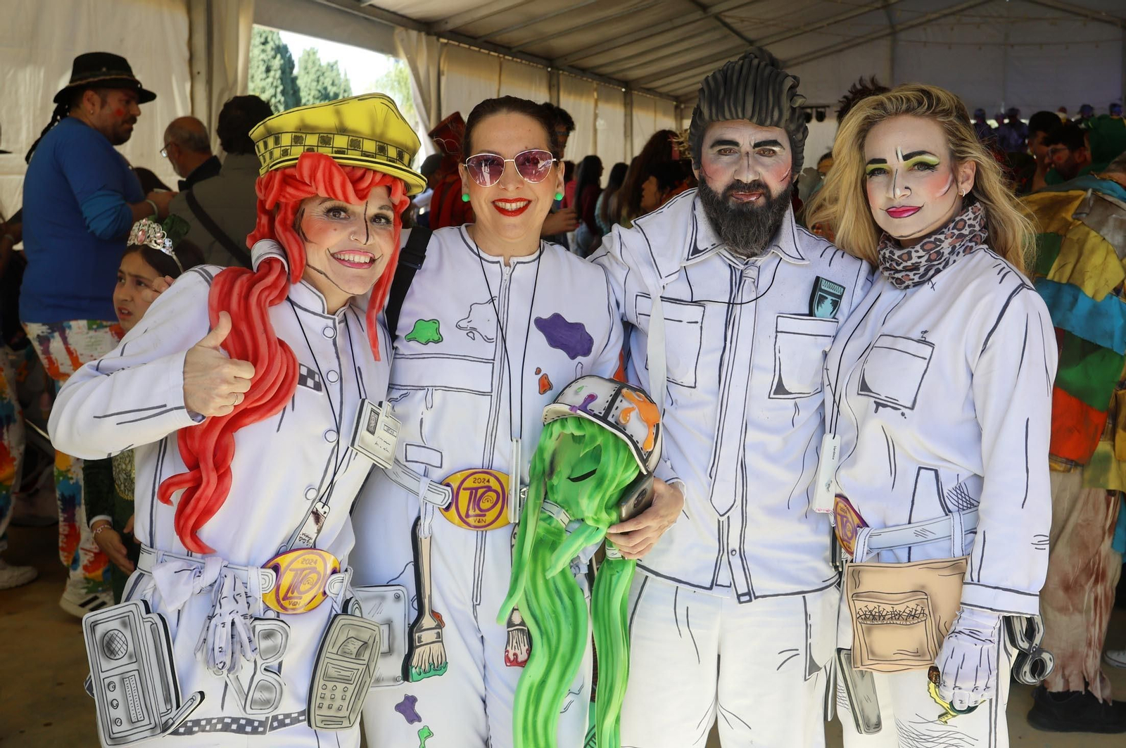 Imágenes del gran ambiente en el carrusel de agrupaciones del Carnaval Colombino 2024