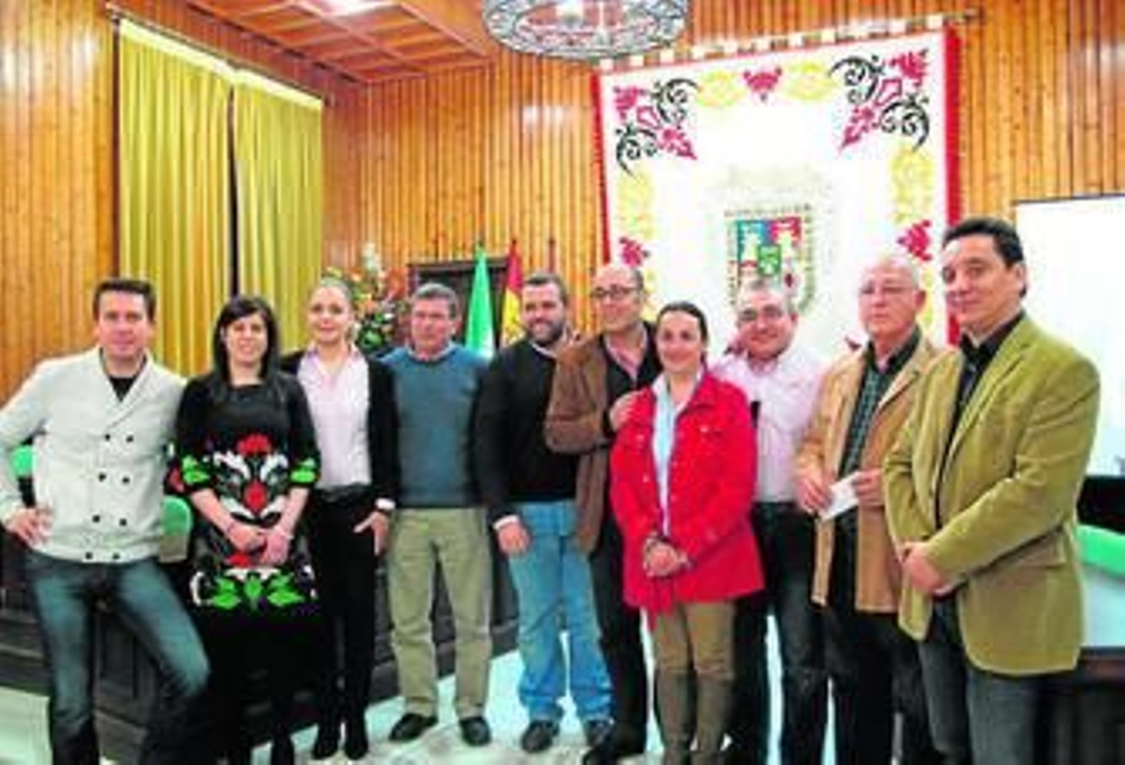 Alcalde, concejales y representantes de las cofradías de Huércal Overa.