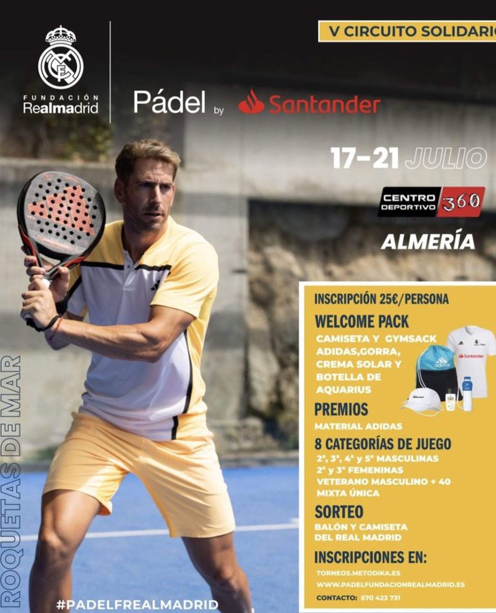 Cartel de presentación de este V Circuito Solidario de la Fundación Real Madrid.