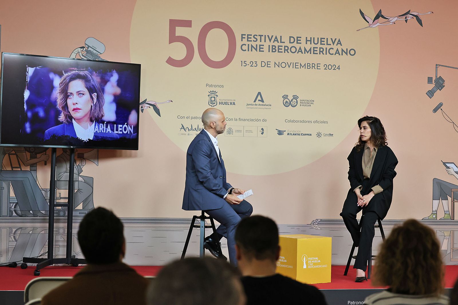 Imágenes de María León en el Festival de Cine Iberomaericano de Huelva