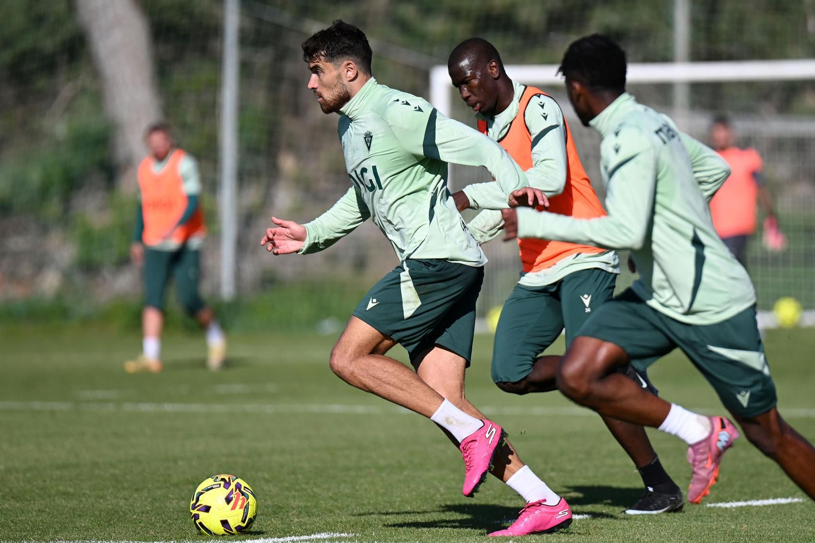 Un entrenamiento del Cádiz.