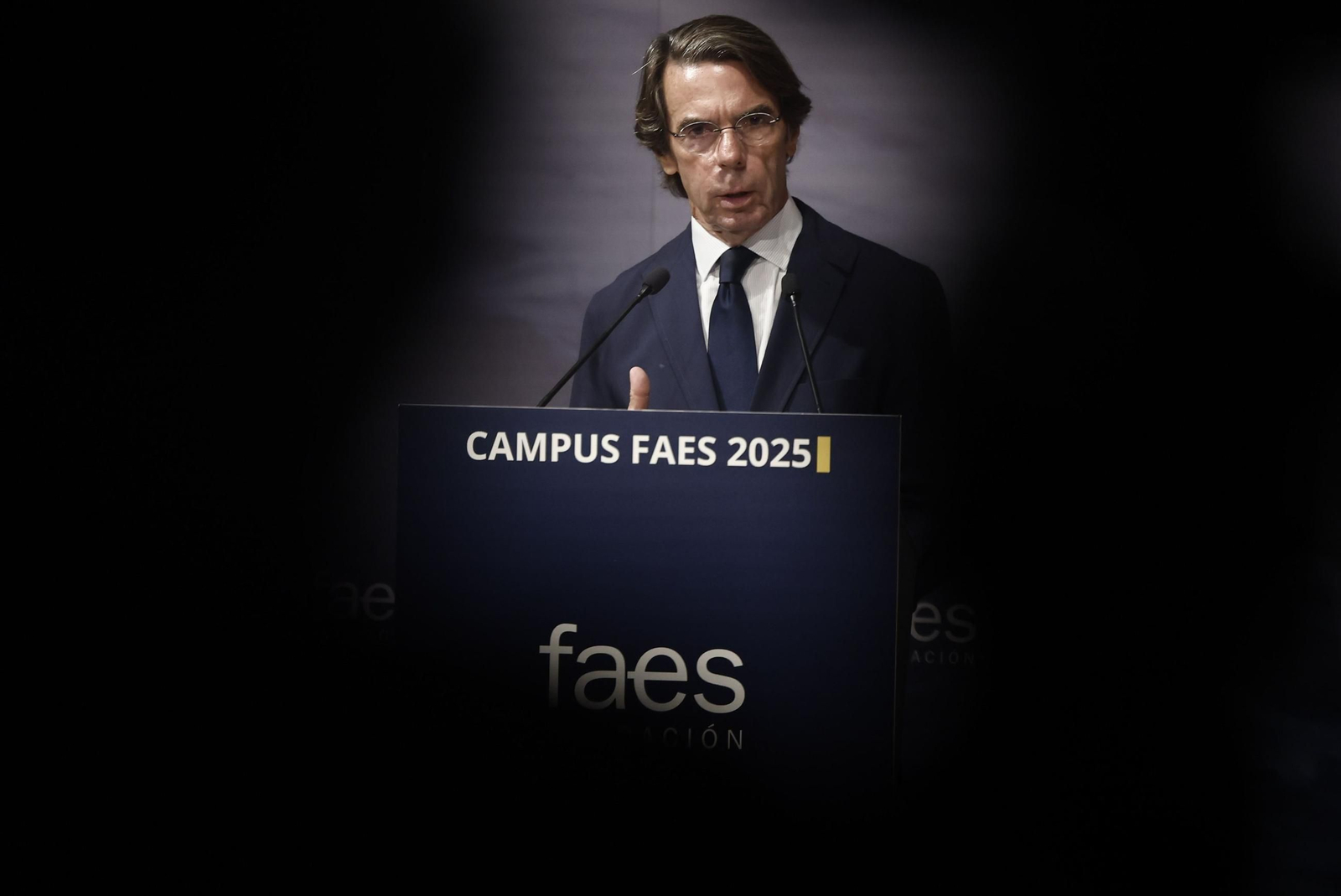 El ex presidente del Gobierno, José María Aznar, en el acto de clausura del Campus FAES