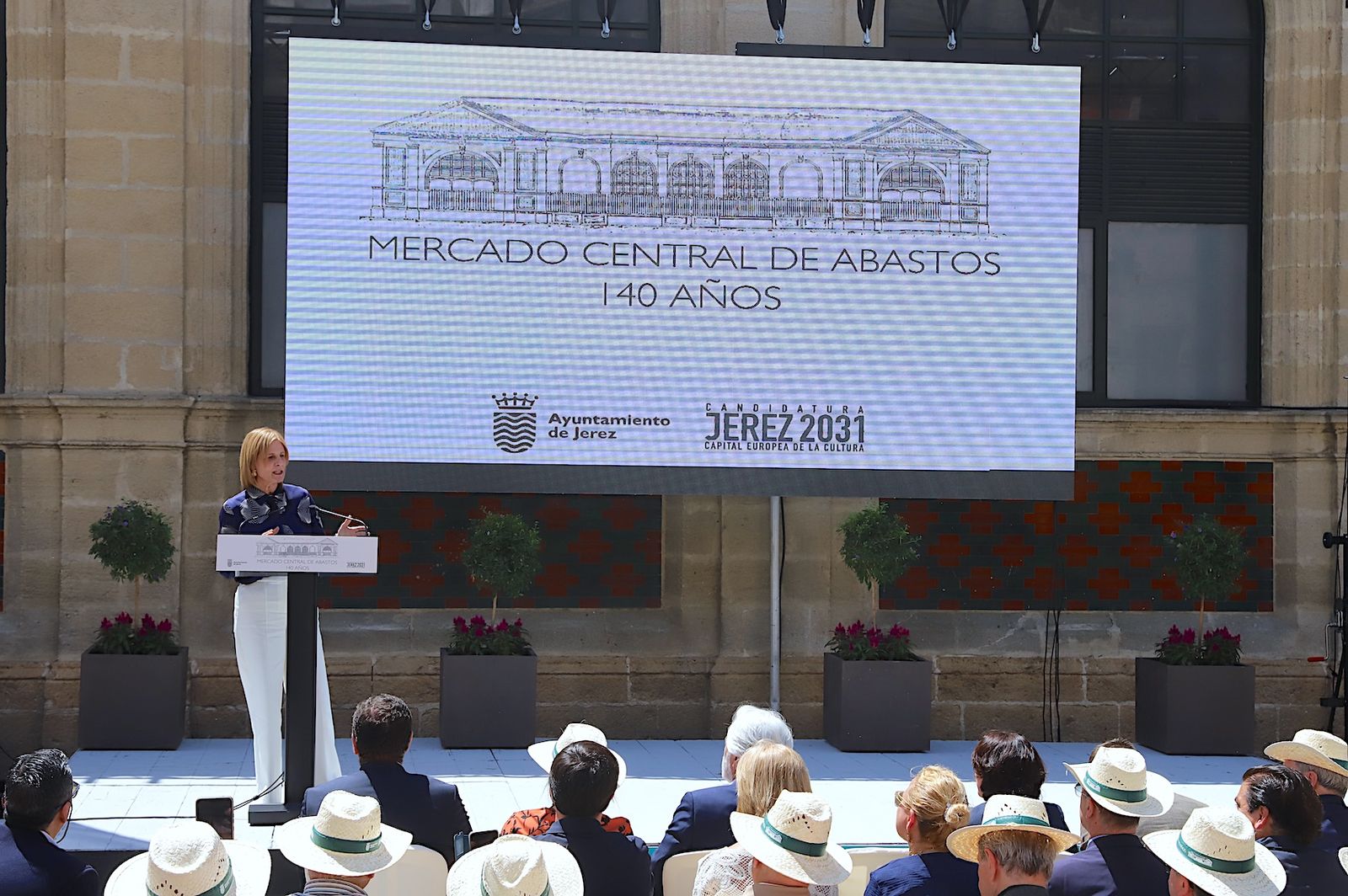 María José García-Pelayo, en el acto conmemorativo de La Plaza.