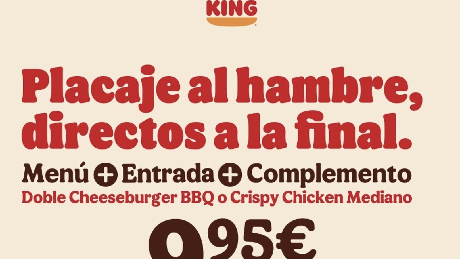 Precio del menú que ofrece la cadena.