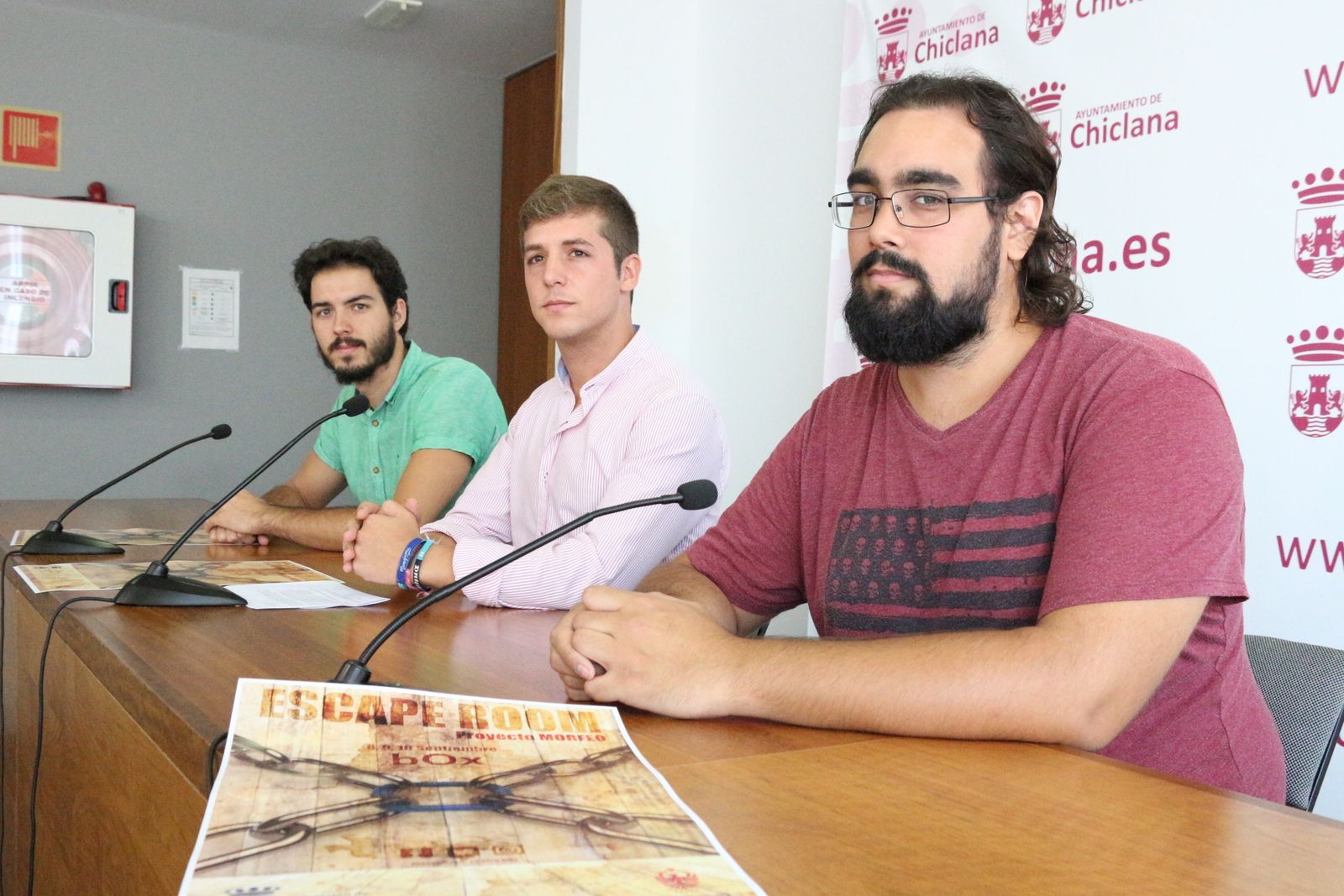 Los organizadores del evento, ayer durante la presentación del mismo.