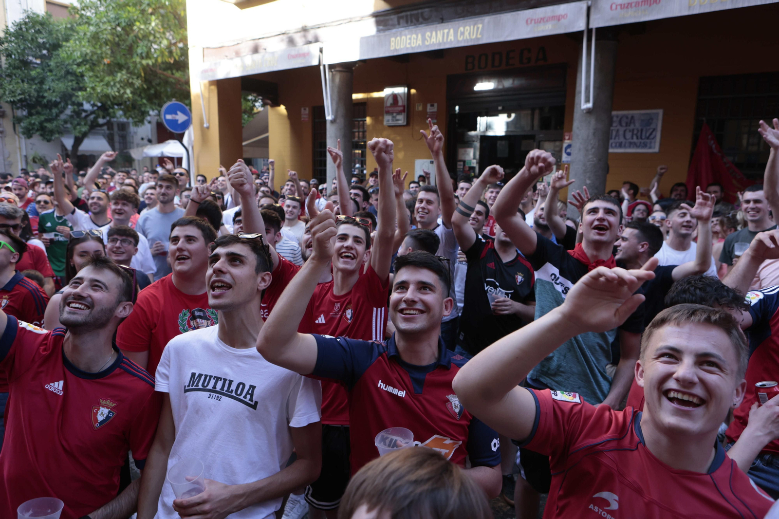 Búscate en las fotos de la afición de Osasuna en Sevilla en la final de la Copa del Rey