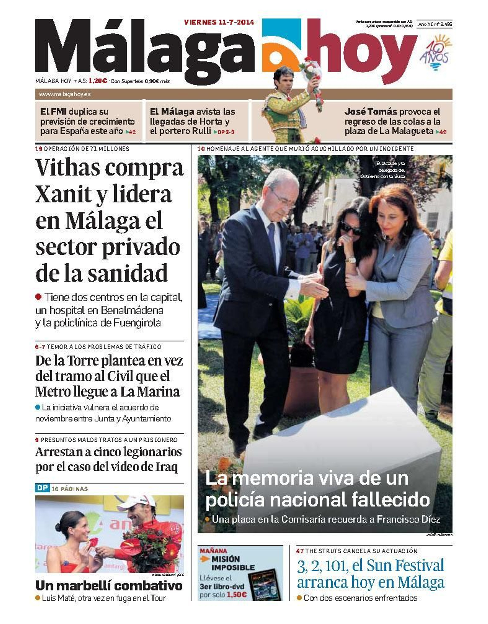 Otra propuesta.  Ocho meses después de firmar, el alcalde plantea usar el dinero del tranvía para llegar a La Marina.