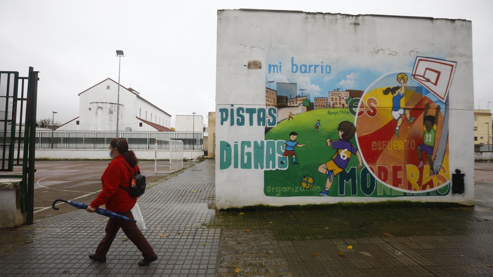 Las pistas deportivas de Las Moreras, abandonadas.
