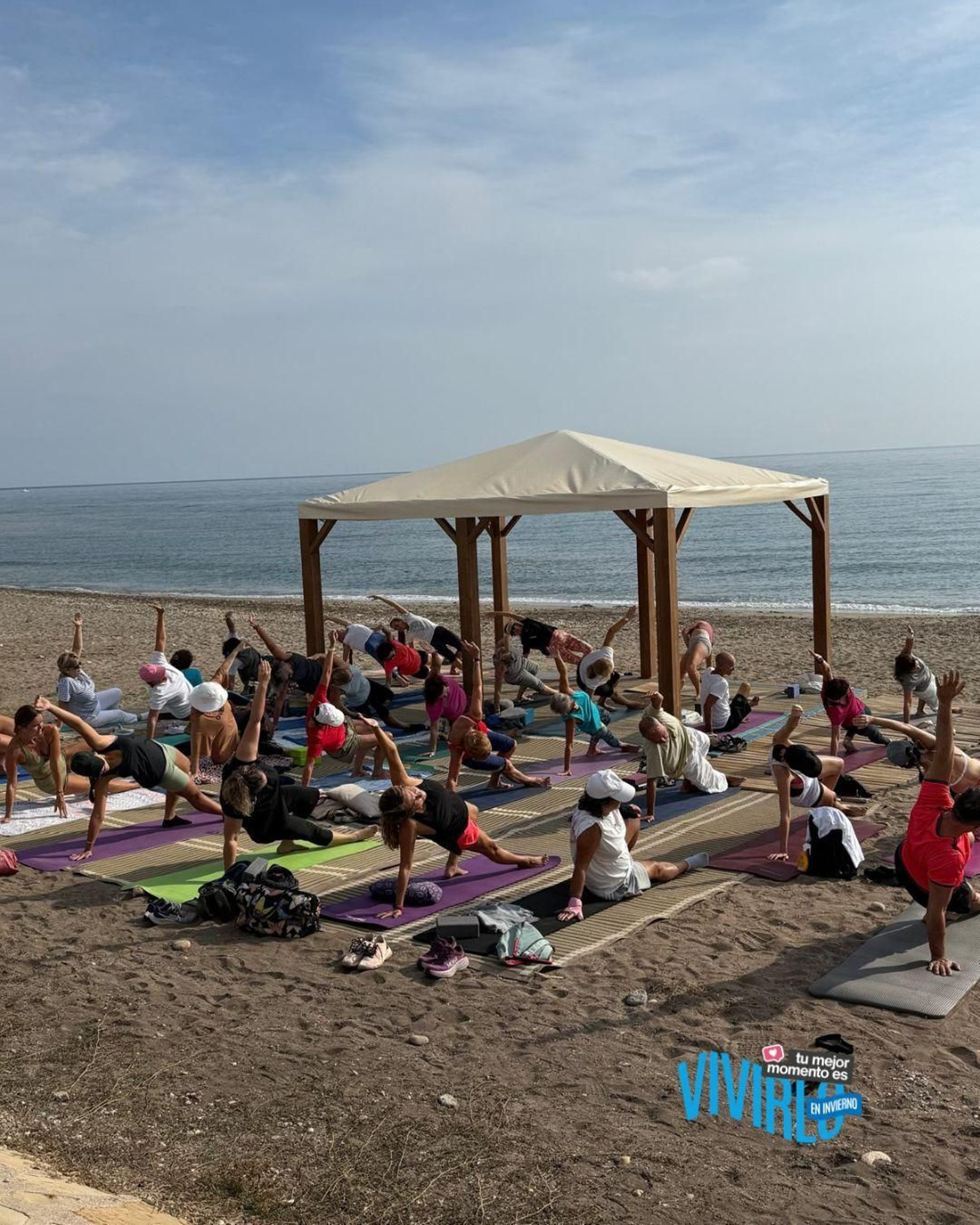 La Playa del Descargador, escenario idóneo para el yoga