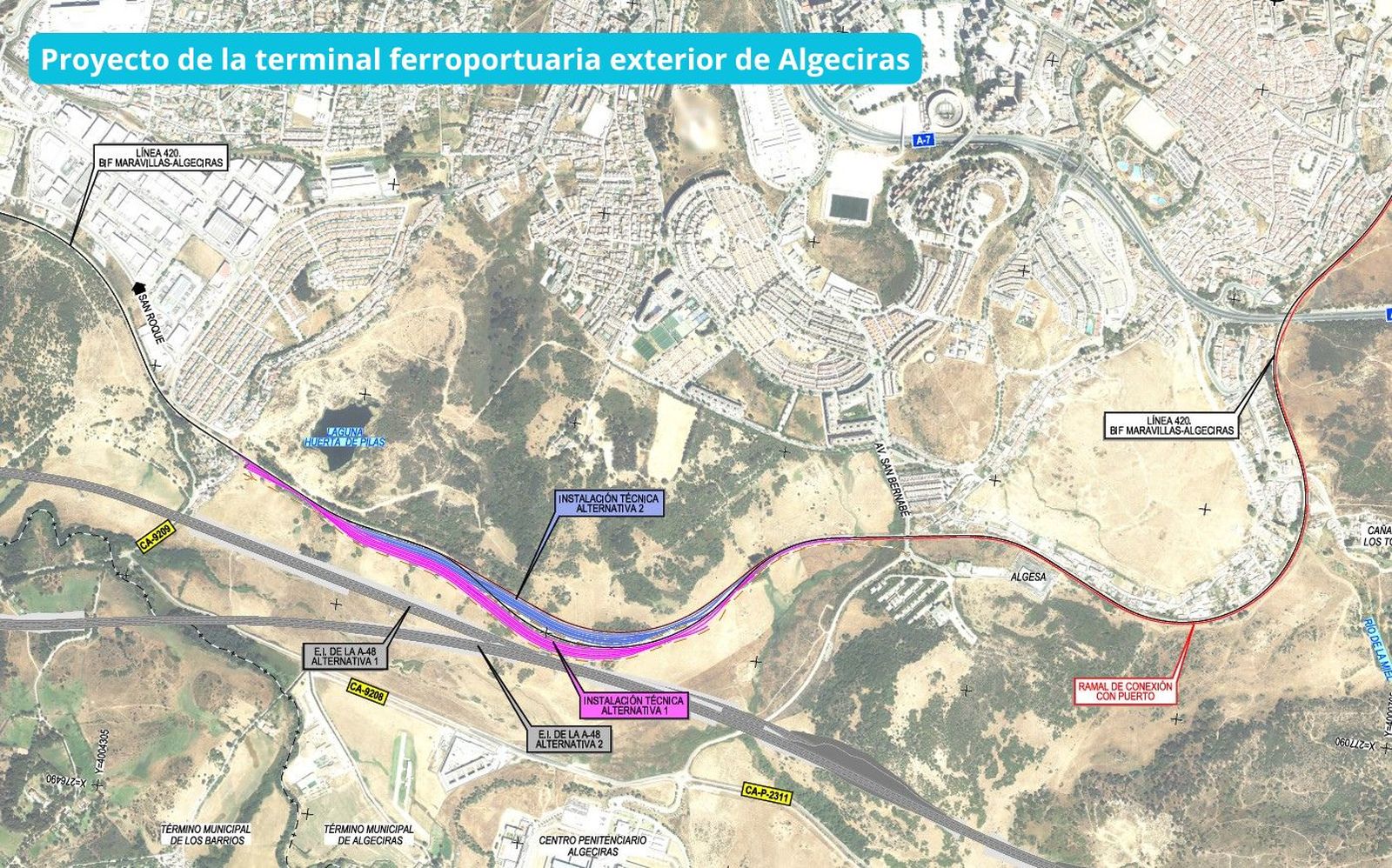Proyecto de la terminal ferroportuaria exterior de Algeciras.