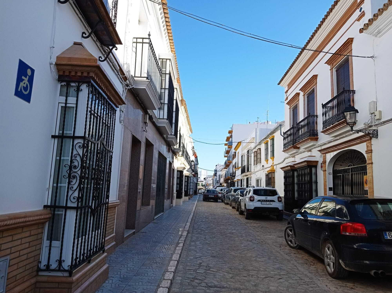 La calle de La Puebla de Cazalla en la que ocurrieron los hechos.
