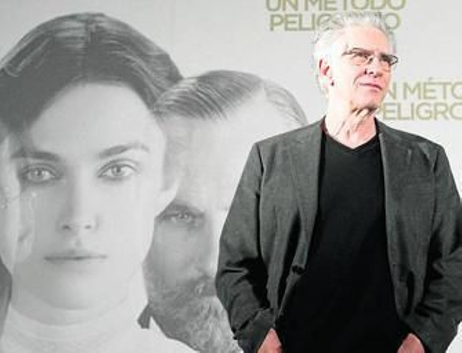El canadiense David Cronenberg posa durante la presentación en Madrid de &#039;Un método peligroso&#039;.