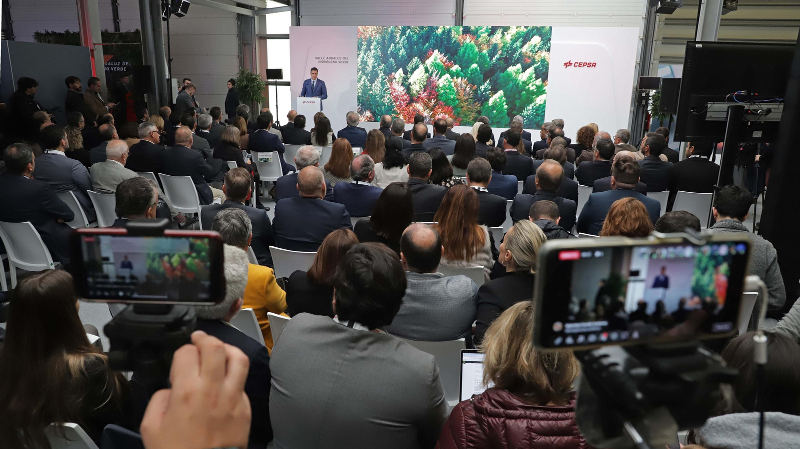 Fotos de la presentación del proyecto Valle andaluz de hidrógeno verde de Cepsa