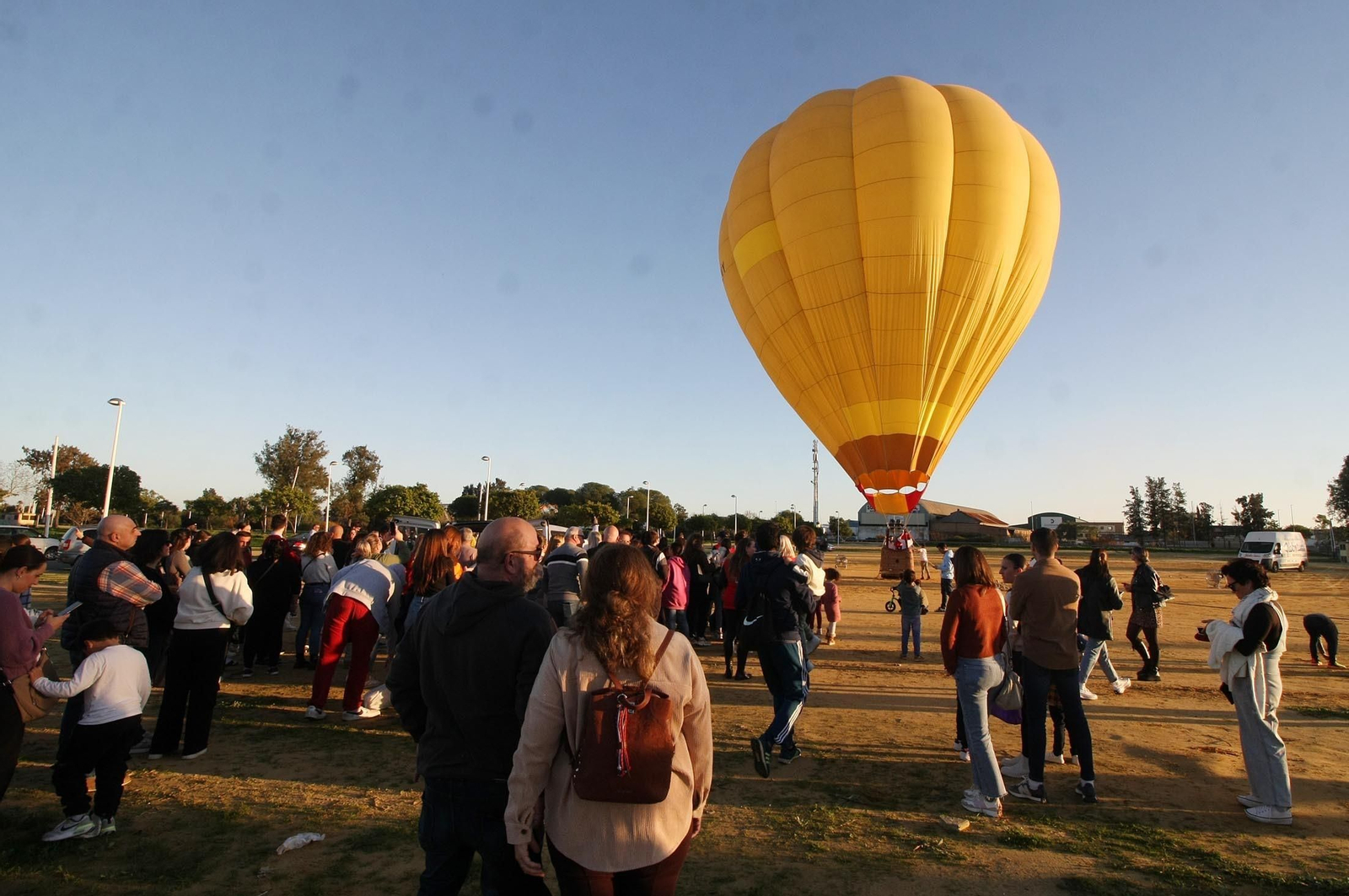 Imágenes del vuelo del globo aeroestático  en Huelva
