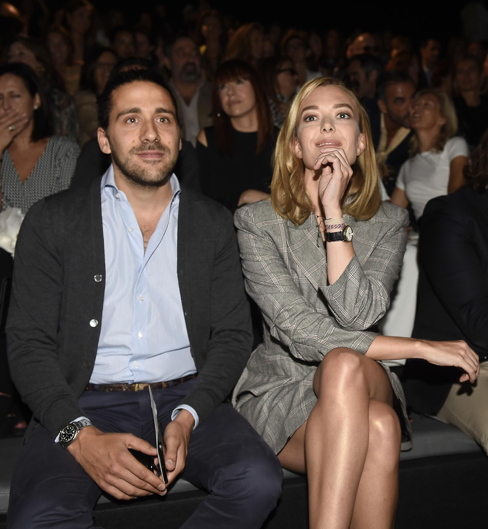 Marta y su marido, Carlos Torretta, en un desfile.