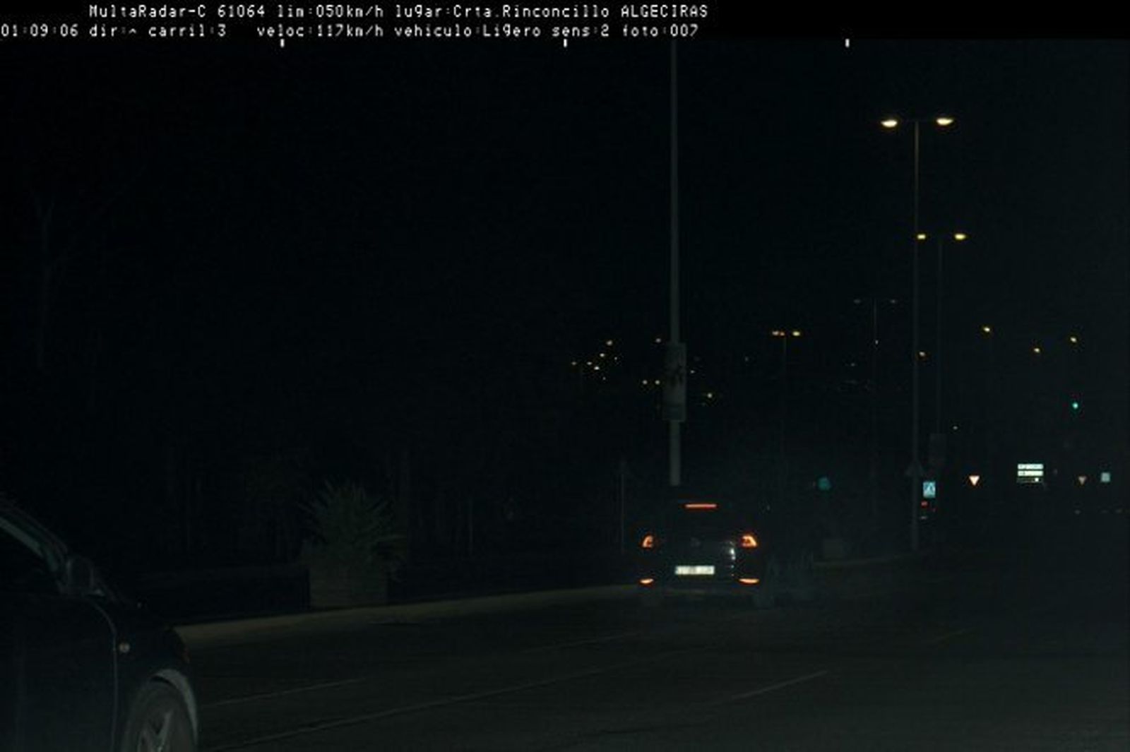 Imagen captada por el radar.
