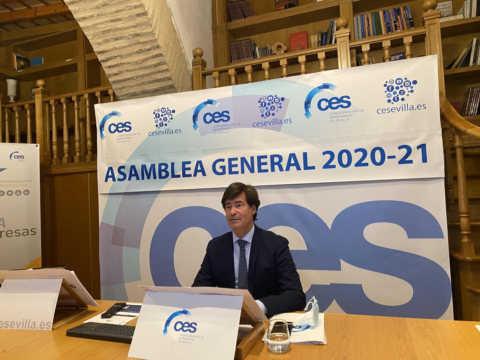 Miguel Rus, presidente de la Confederación de Empresarios de Sevilla (CES).