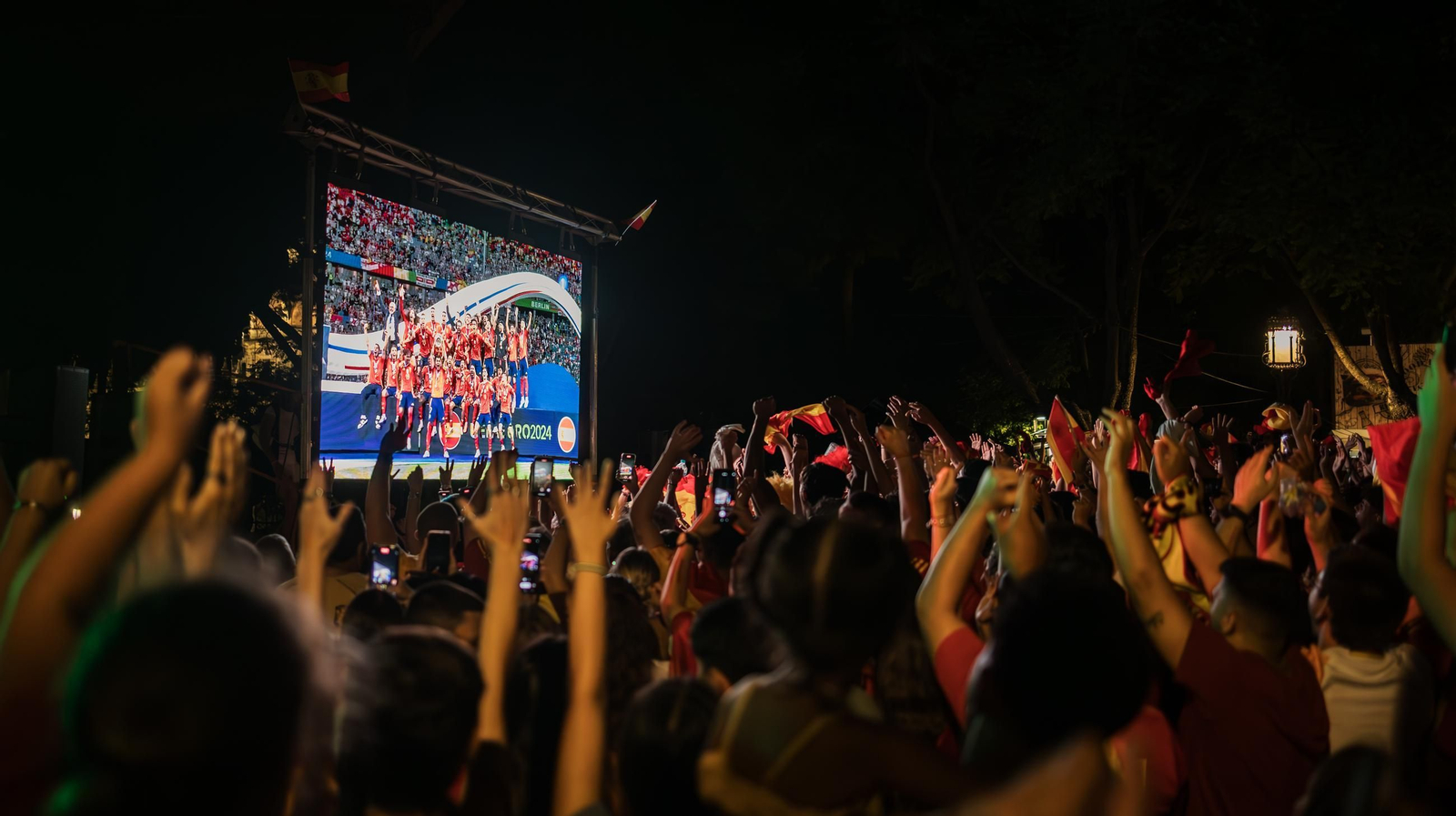 Imágenes de la celebración en Jerez del triunfo de España en la Eurocopa
