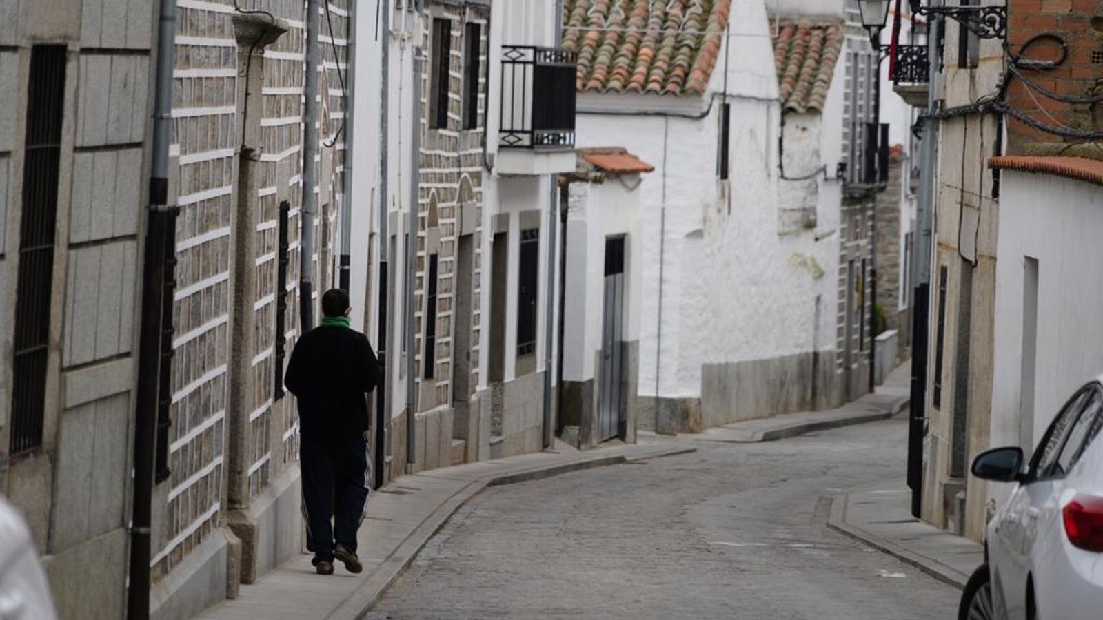 Una calle del municipio de Añora.