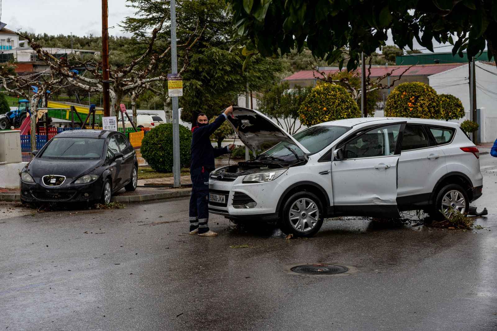 Así queda Monte Lope Álvarez después de la tromba de agua caída
