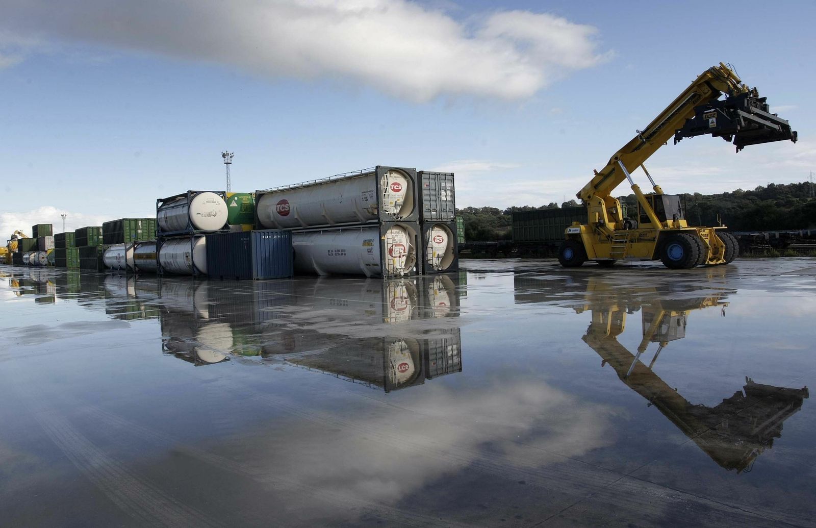 La estación de mercancías de San Roque, en una imagen de archivo.