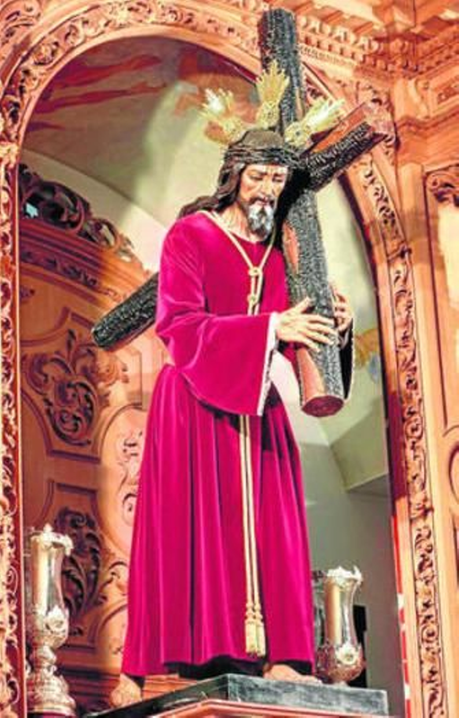 Nuestro Padre Jesús Nazareno, antes de ser restaurado.