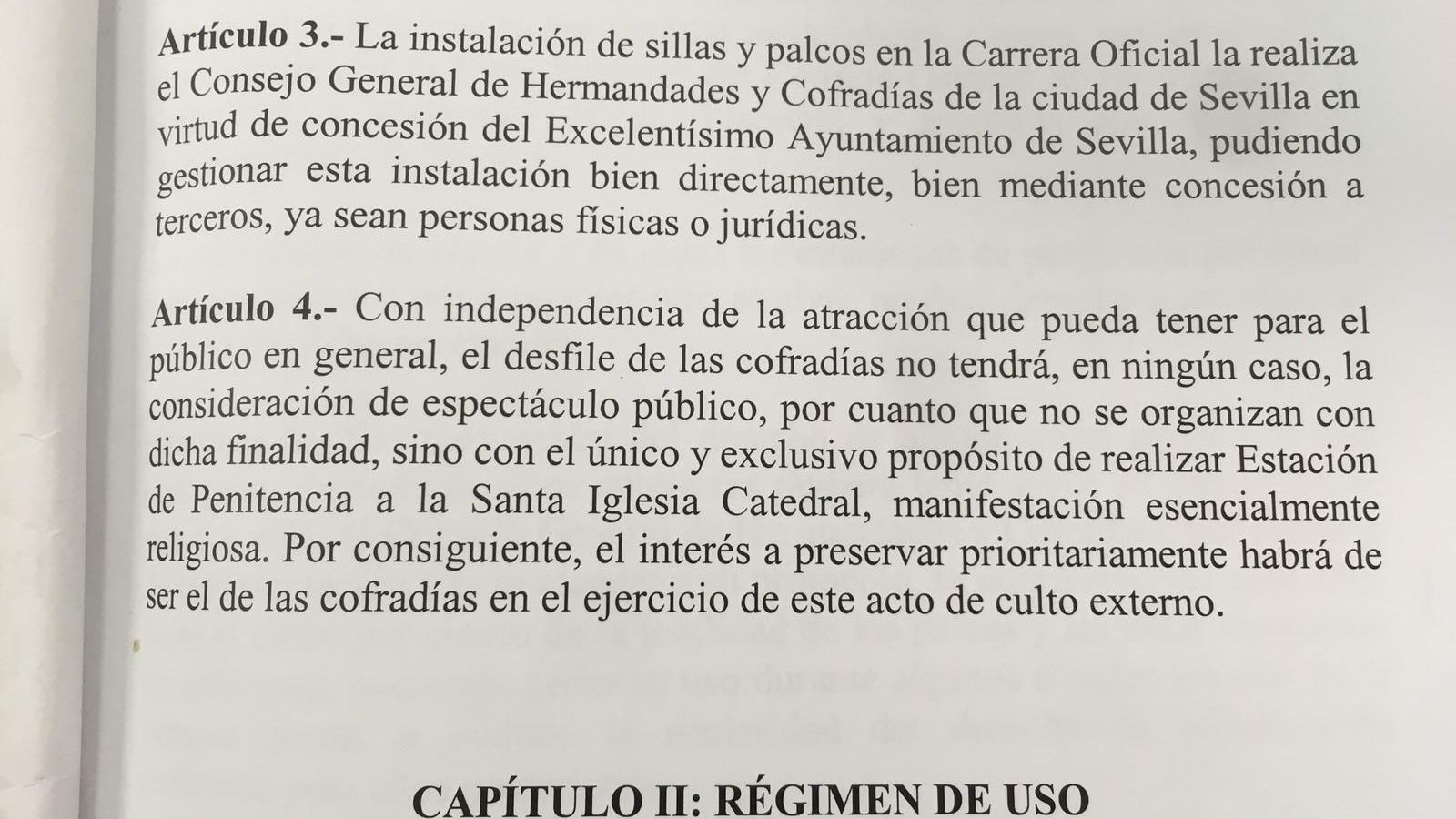 La redacción del artículo 4 en el primer reglamento (año 2003)