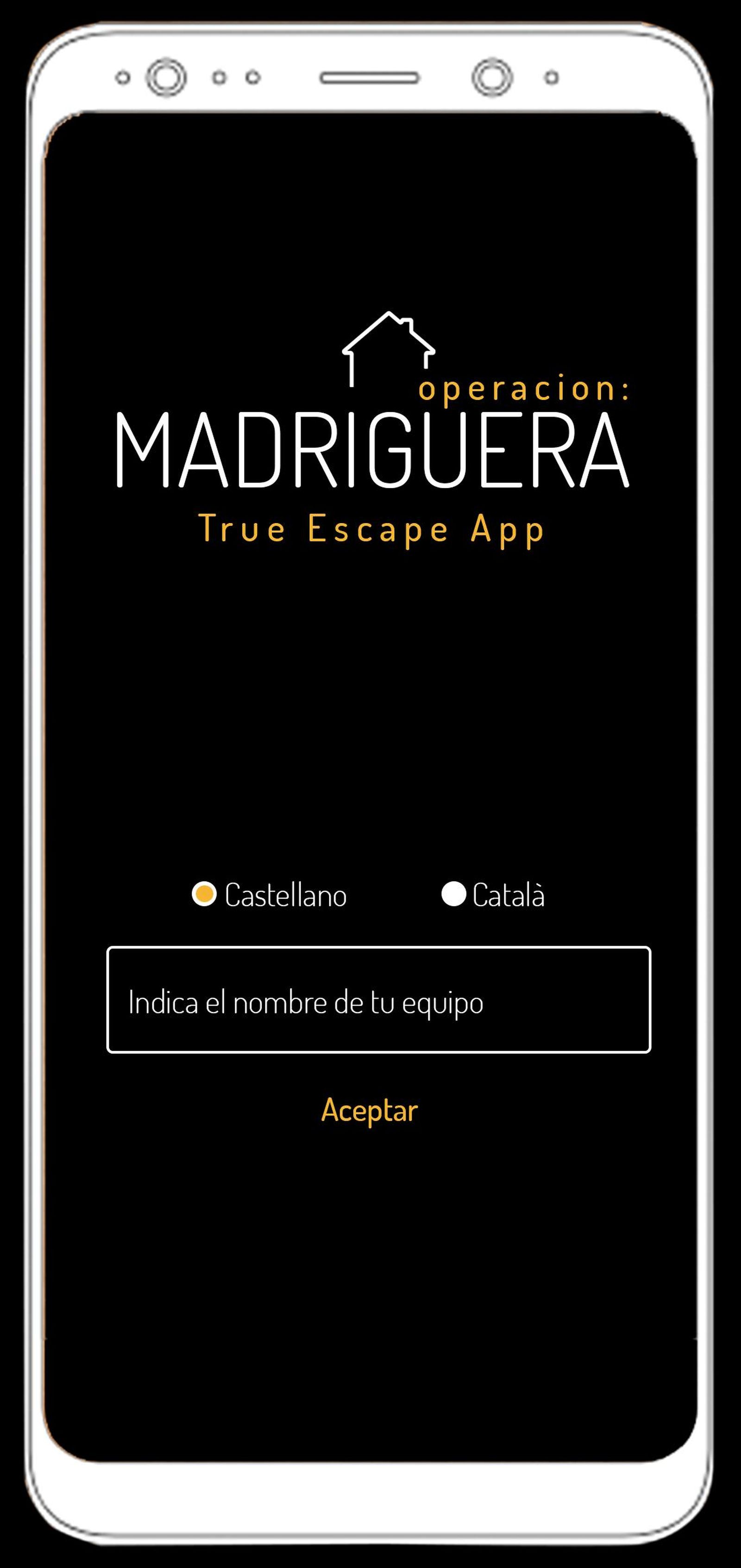 Pantalla principal del scape room Operación Madriguera.