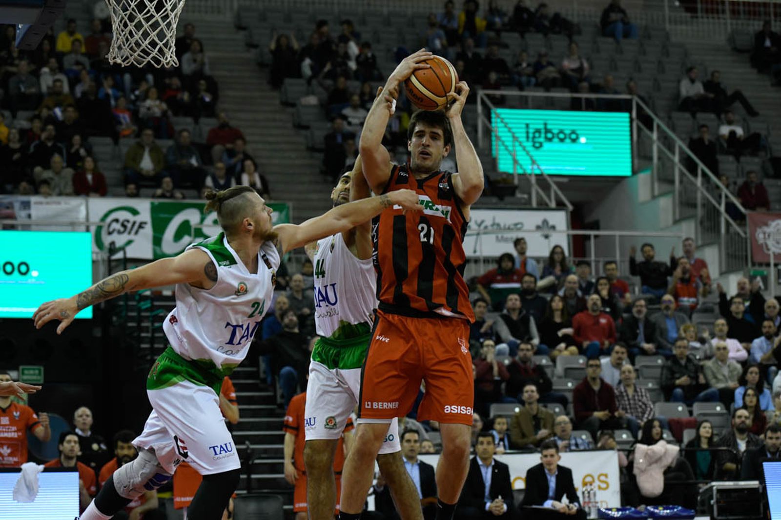 David Iriarte, uno de los destacados en el complicado choque ante el Castelló.