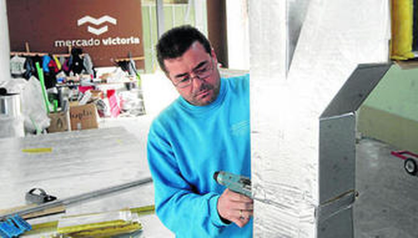 Actuaciones que se han realizado para la instalación del Mercado Victoria, en el centro de la capital.