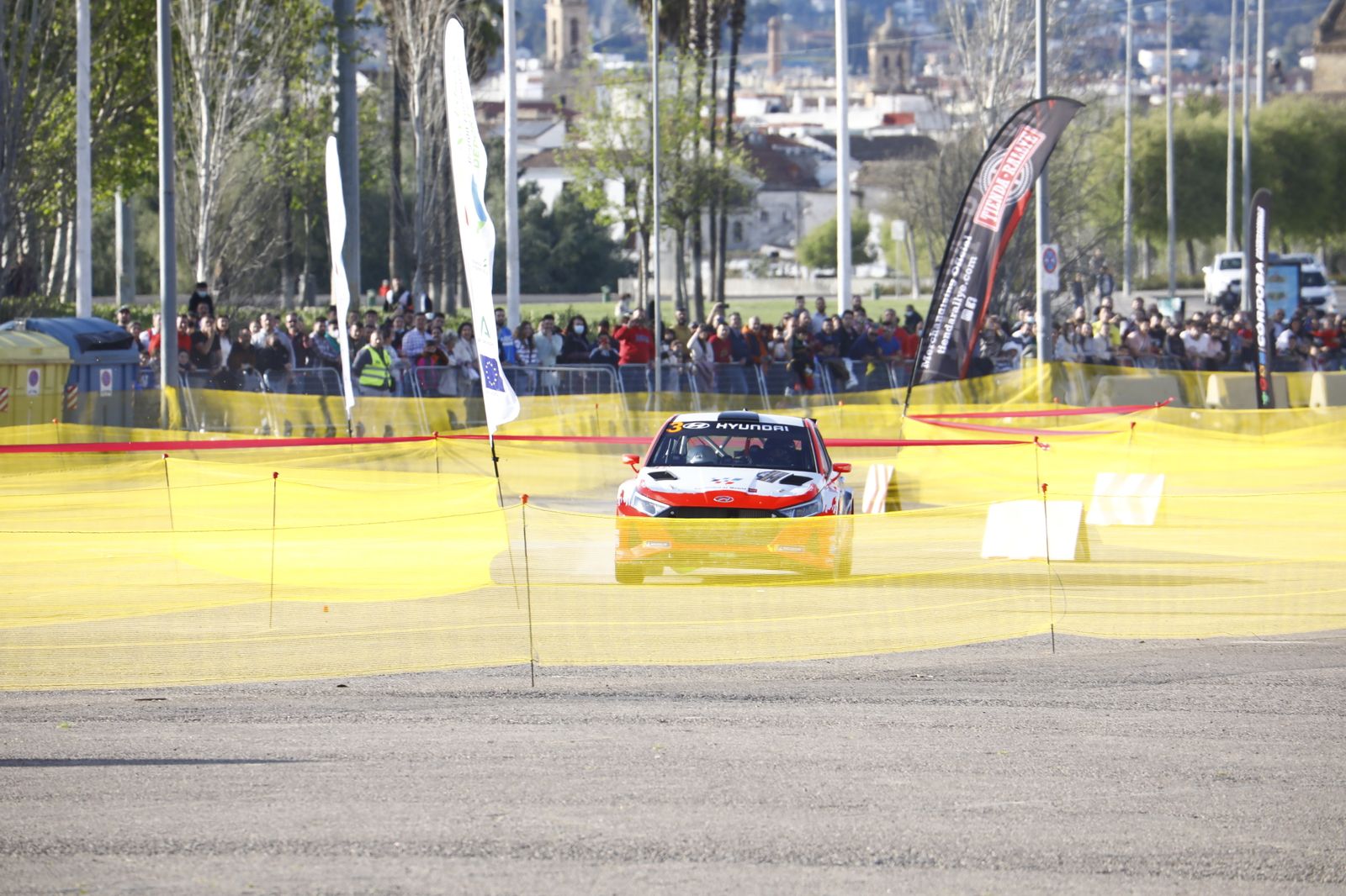 La primera pasada al tramo urbano de Córdoba en el Rallye Sierra Morena, en imágenes