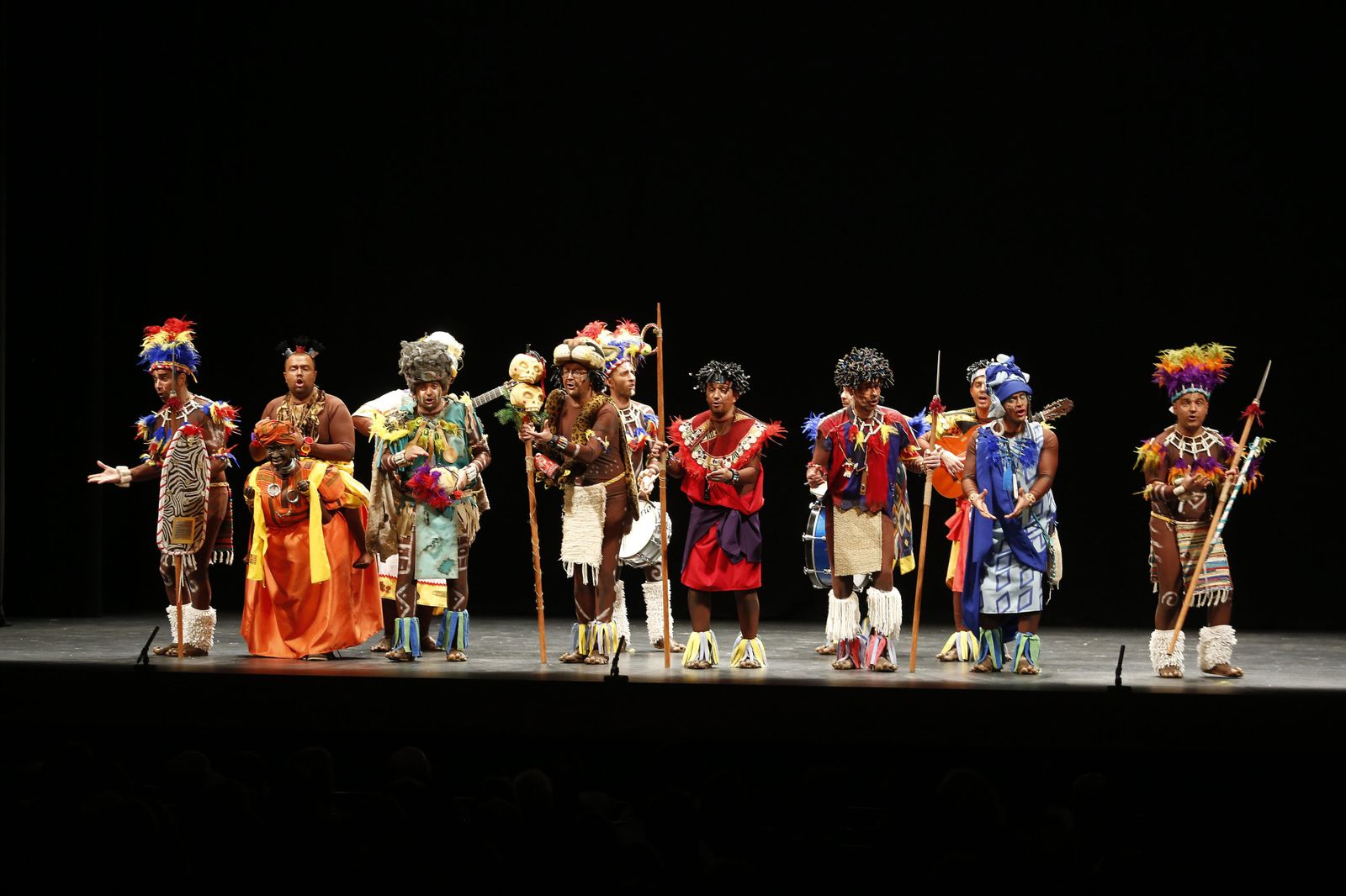 Un momento de la actuación anoche de 'No tengo el Congo para farolillos'.