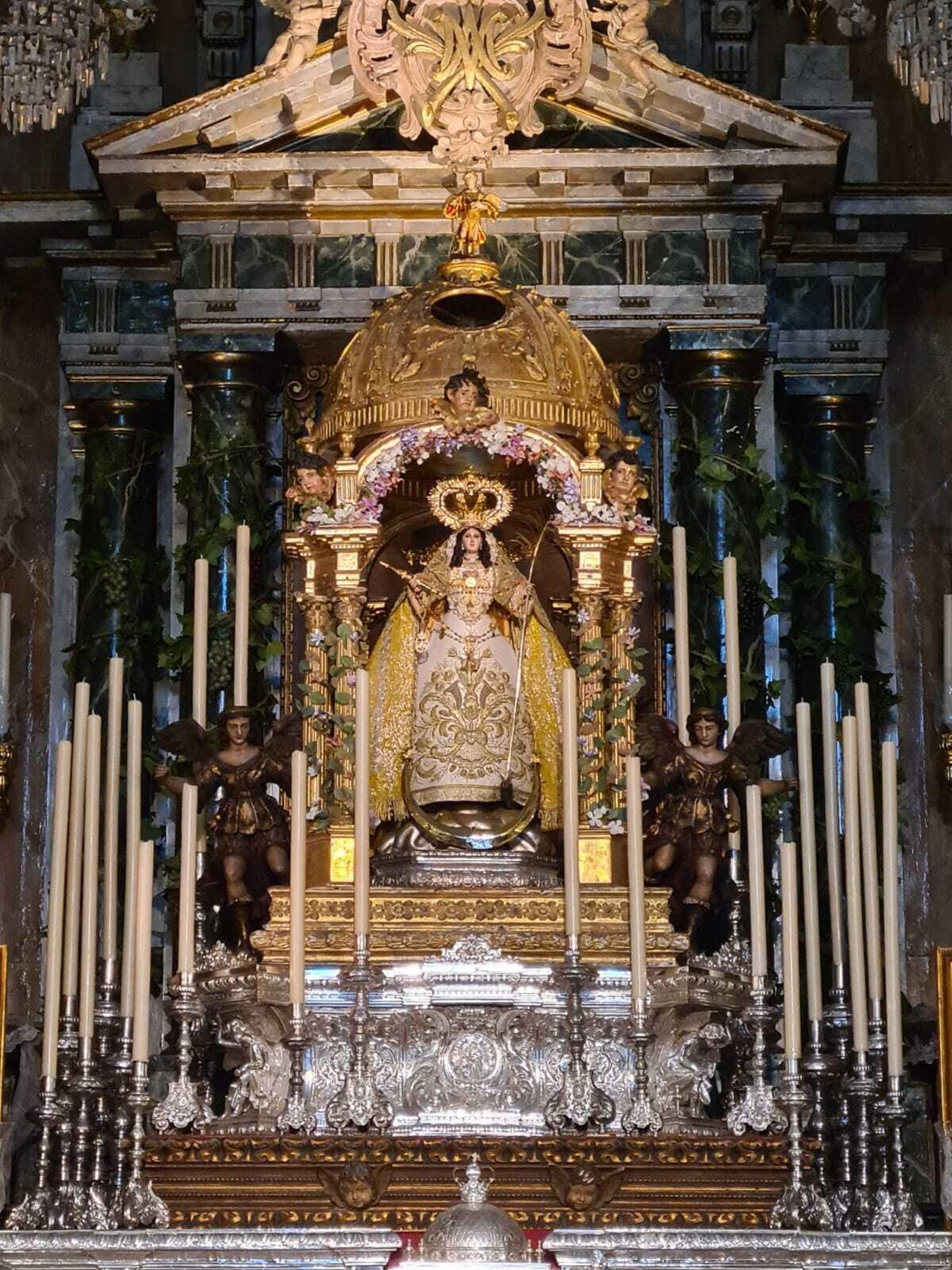La Virgen de La Palma presidirá este año los cultos en su cúpula.