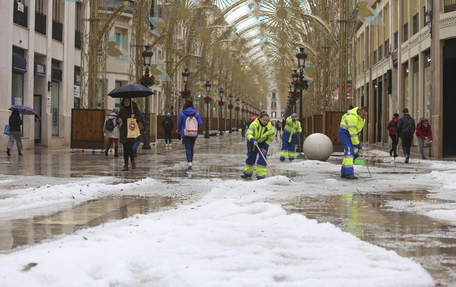 Fotos de la fuerte granizada registrada en Málaga