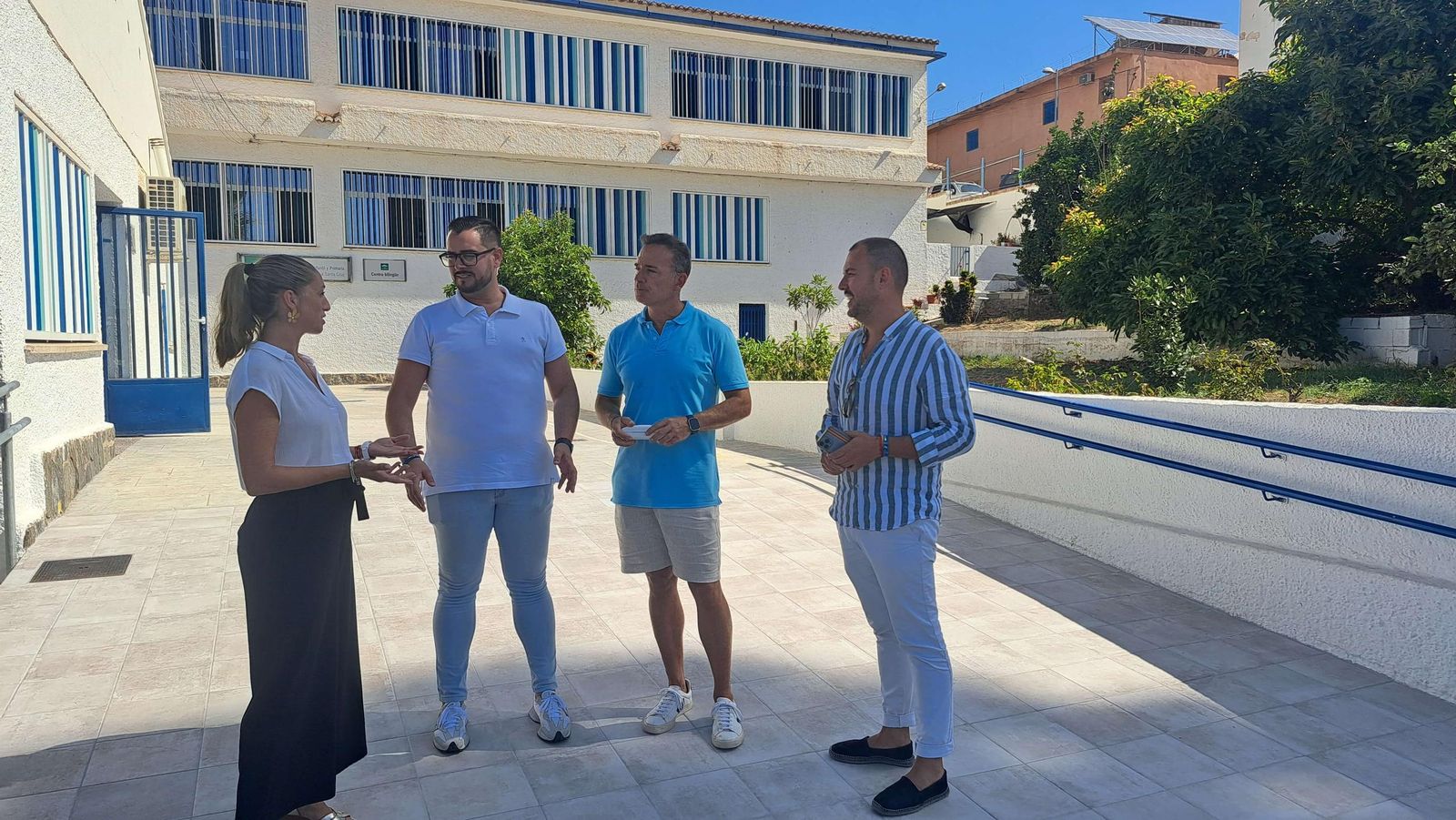 Visita al centro para comprobar los trabajos realizados