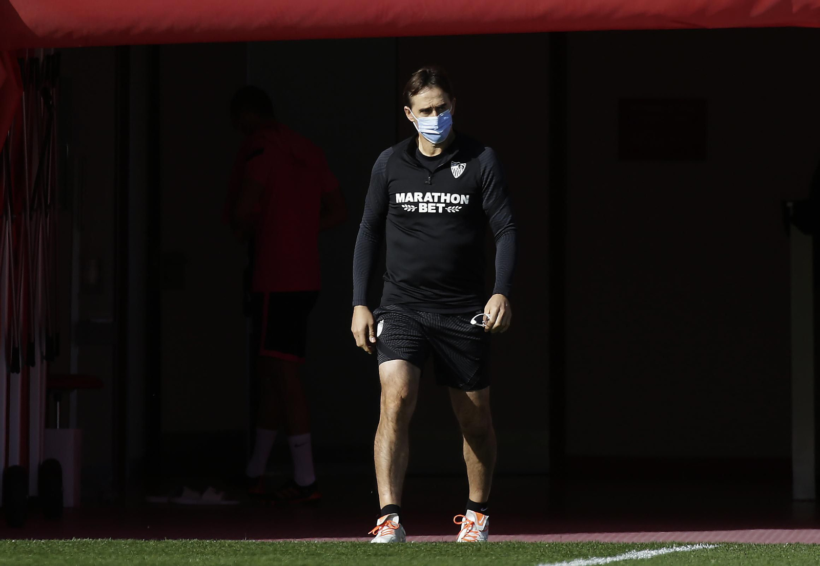 Julen Lopetegui, en un entrenamiento del Sevilla.