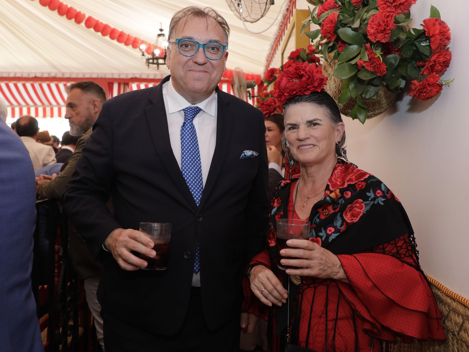 Recepción caseta de Cajasol