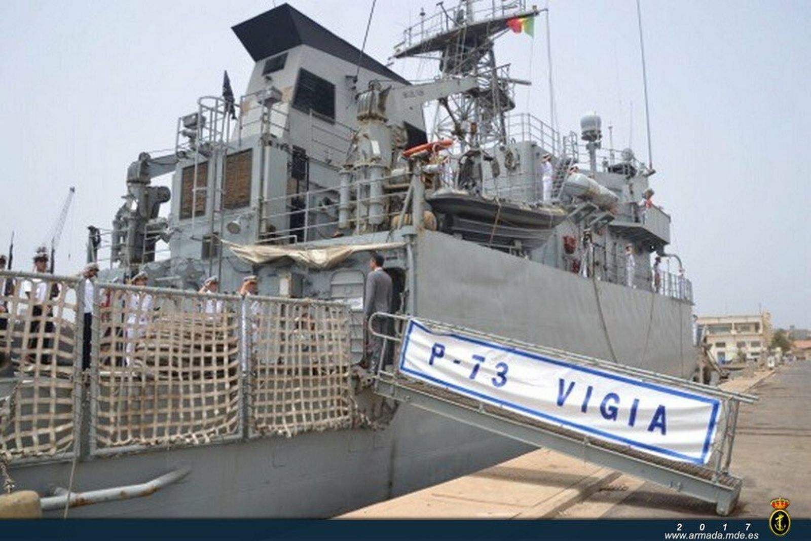 El patrullero de altura Vigía atraca en el Puerto de Almería y abre sus puertas a la ciudadanía hasta el sábado