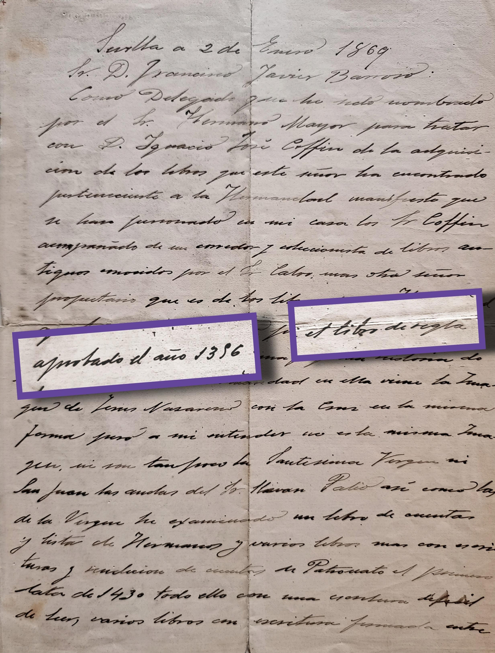 La carta de José María Tobías.